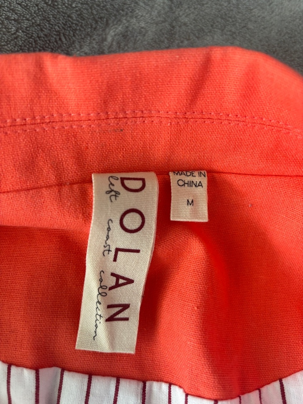 ANTHROPOLOGIE DOLAN LINEN BOYFRIEND DOUBLE BREASTED BLAZER  COAT CORAL Sz M NWOT - Picture 14 of 15